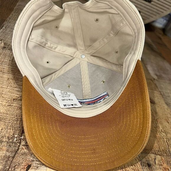 Patagonia Trucker Hat Cap Adult Beige Brown Snapback - Picture 8 of 9